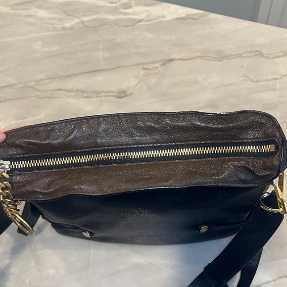 Jimmy Choo Authentic Large Black Leather Buckle Bag Tote with Gold Tone Hardware - Picture 12 of 14